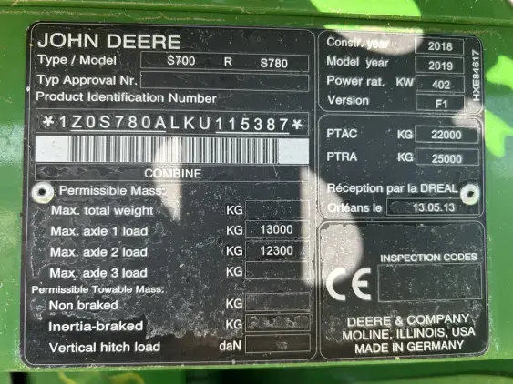 JOHN DEERE JD S780 SERIE - Photo 15