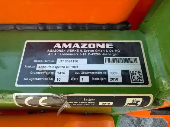 AMAZONE FT 1000 et UF1801 - Photo 8