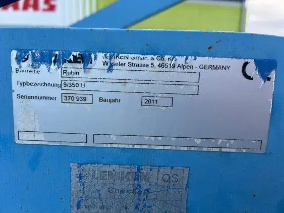 LEMKEN Rubin 9/350 U - Photo 2